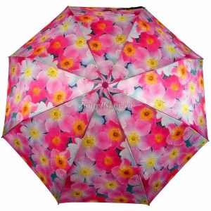 Розовый зонт с цветами Zicco, автомат, арт.2240-5